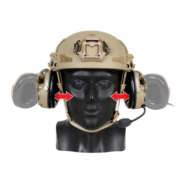 Ops-Core AMP Helmet Rail Mount Kit with Vent Mode, TAN