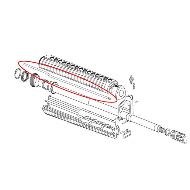 Eemann Tech Gas Tube AR15, Middle