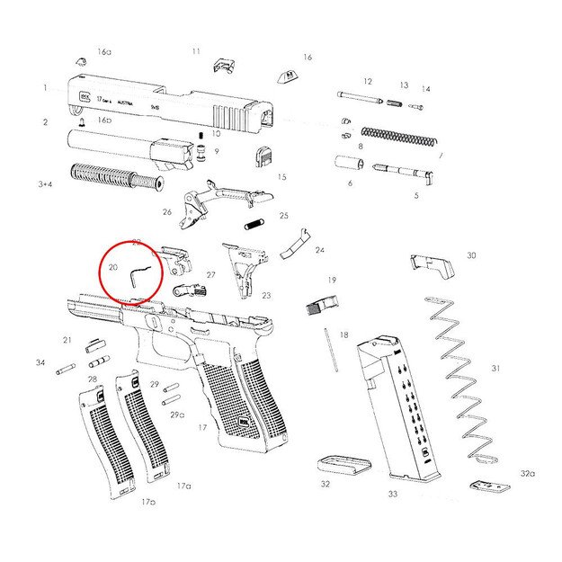 Eemann Tech Slide Lock Spring GLOCK 17