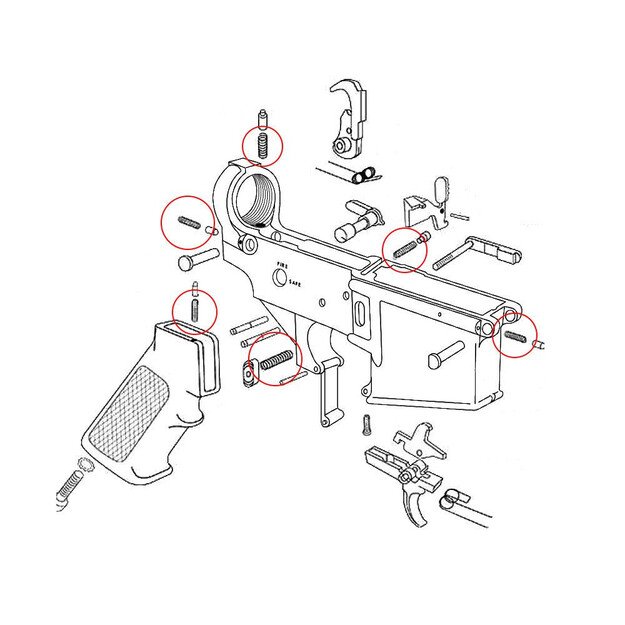 Eemann Tech Small Springs Set AR15