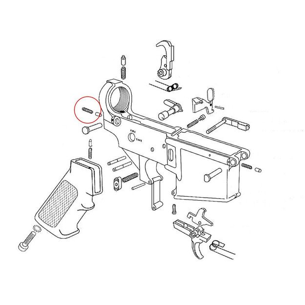 Eemann Tech Takedown Detent Spring AR15