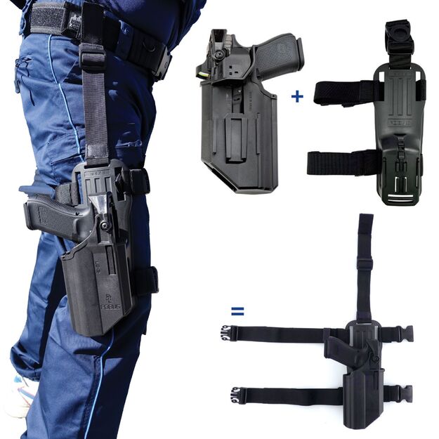 Glock / CZ P10 dėklas pistoletui Fobus LE2 kojos