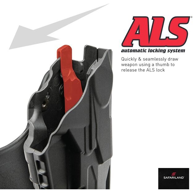 Safariland pistoleto Glock 17,22 dėklas ant kojos