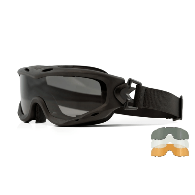 Taktiniai balistiniai akiniai Wiley X  SPEAR Smoke/Clear/Rust Tan Frame ( goggle )